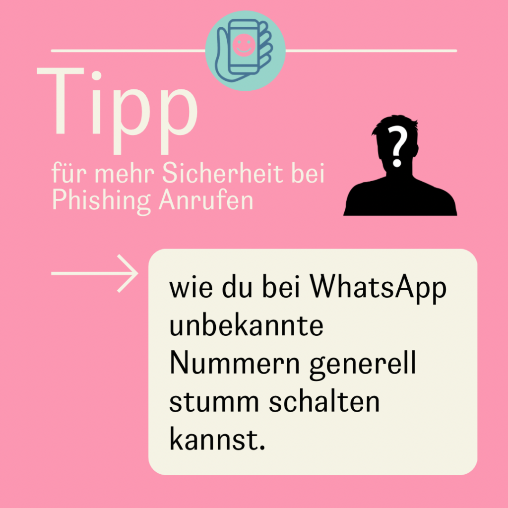 auf diesem Bild steht doe Überschrift, wie du dich vor phishing anrufen bei WhatsApp schützen kannst